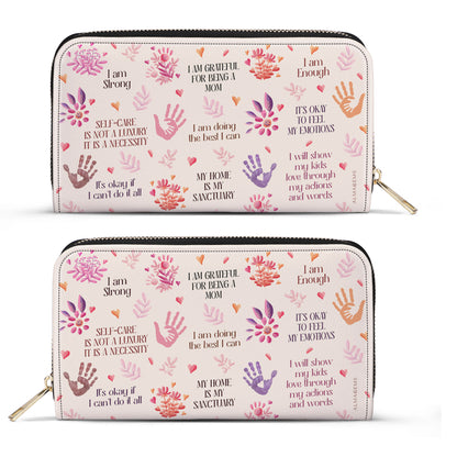 I Am Grateful For Being A Mom - Women Leather Wallet - MM27WL