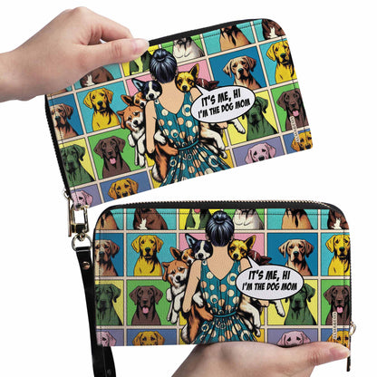 Dog Mom - Cartera de piel para mujer para amantes de los perros - MM32WL