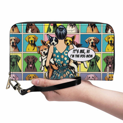 Dog Mom - Cartera de piel para mujer para amantes de los perros - MM32WL