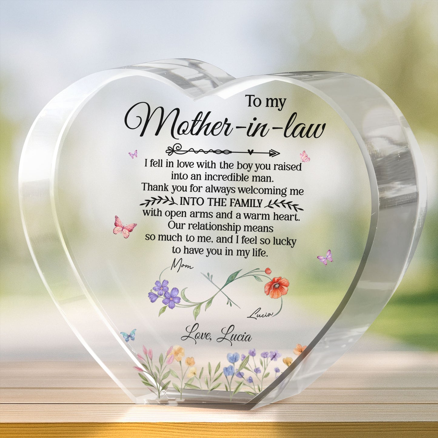To My Mother-In-Law, Butterflies and Flowers