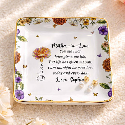 Thankful For Your Love Mother-In-Law, Flowers And Butterflies