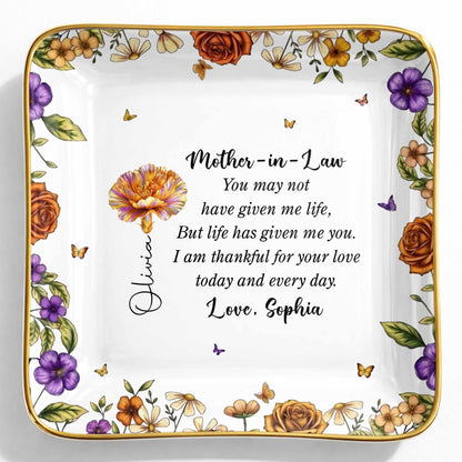 Thankful For Your Love Mother-In-Law, Flowers And Butterflies