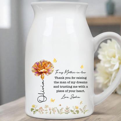 Thank You For Raising The Man Of My Dreams, Flowers And Butterflies Design