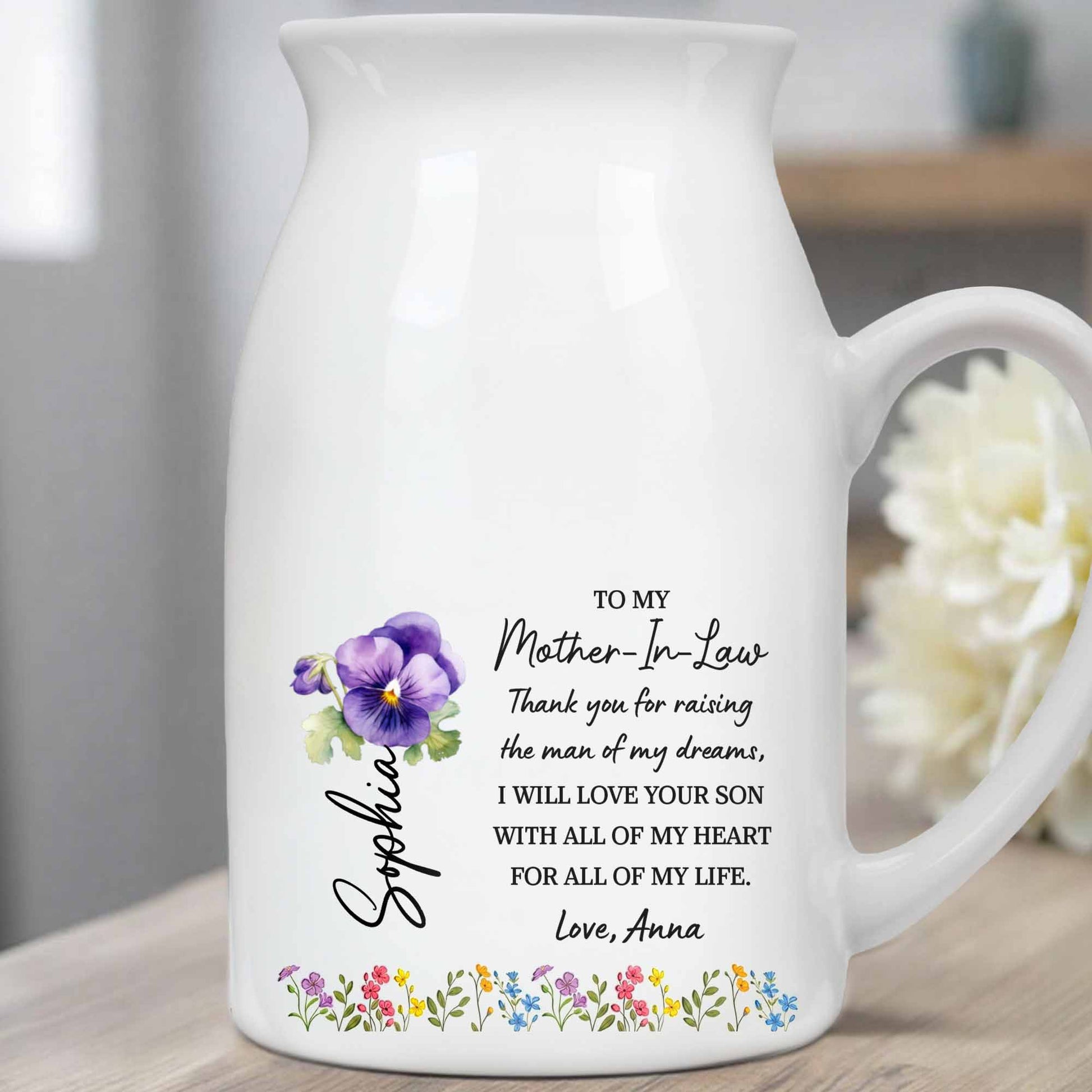 To My Mother-In-Law, Thank You, Love And Flowers