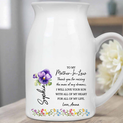 To My Mother-In-Law, Thank You, Love And Flowers