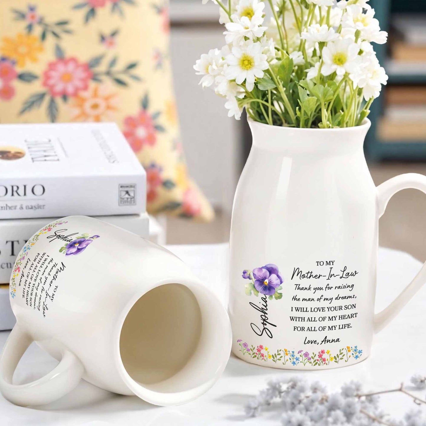 To My Mother-In-Law, Thank You, Love And Flowers