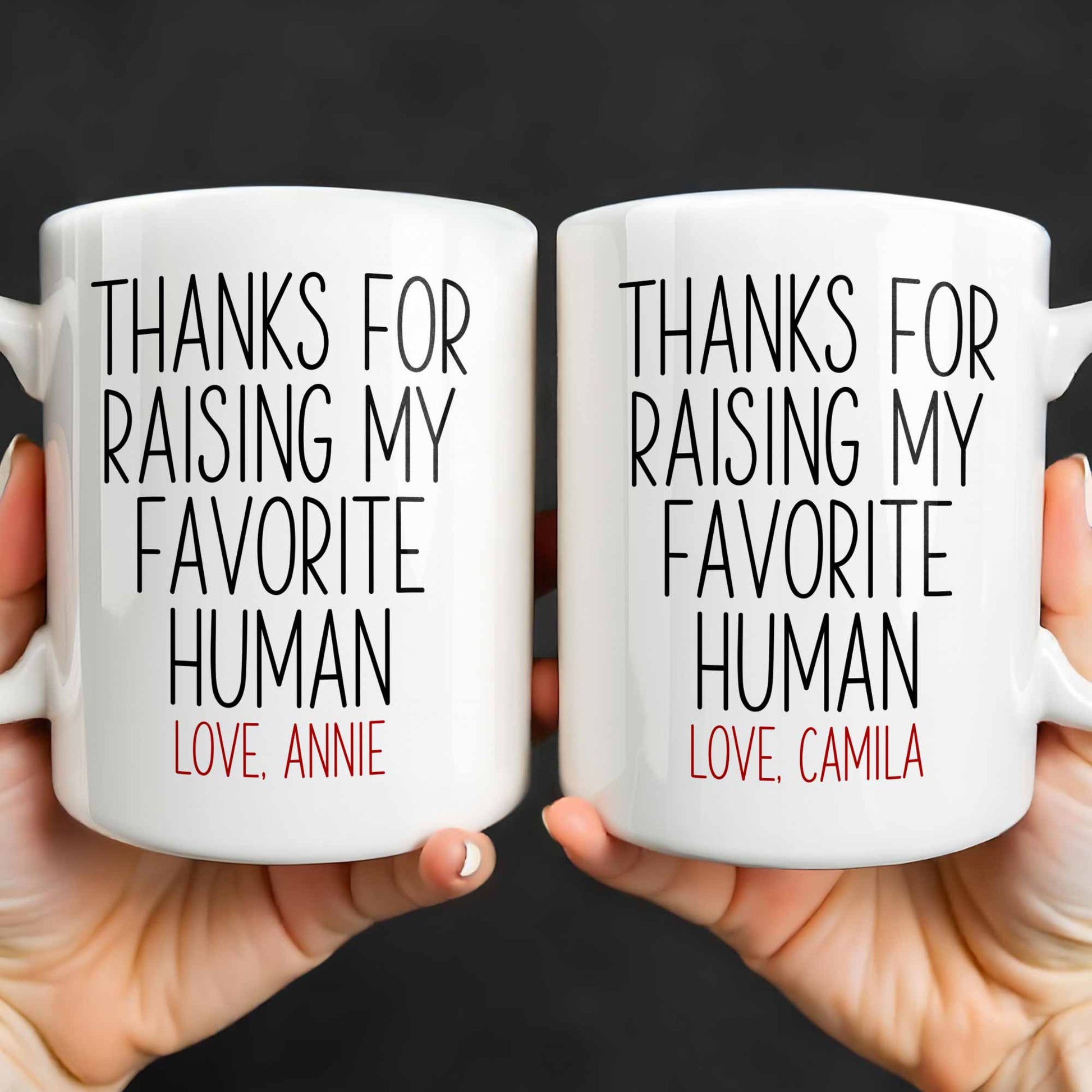 Thanks For Raising My Favorite Human Minimalist Text Design