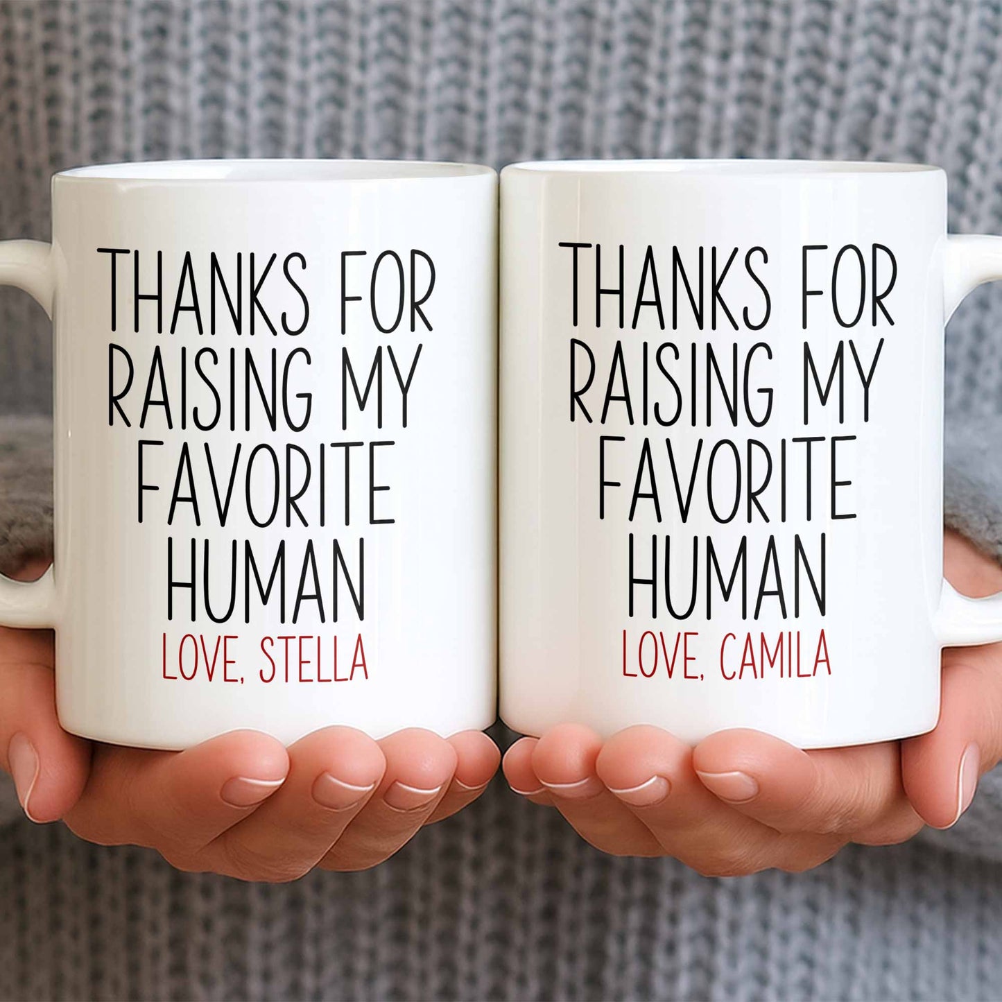 Thanks For Raising My Favorite Human Minimalist Text Design