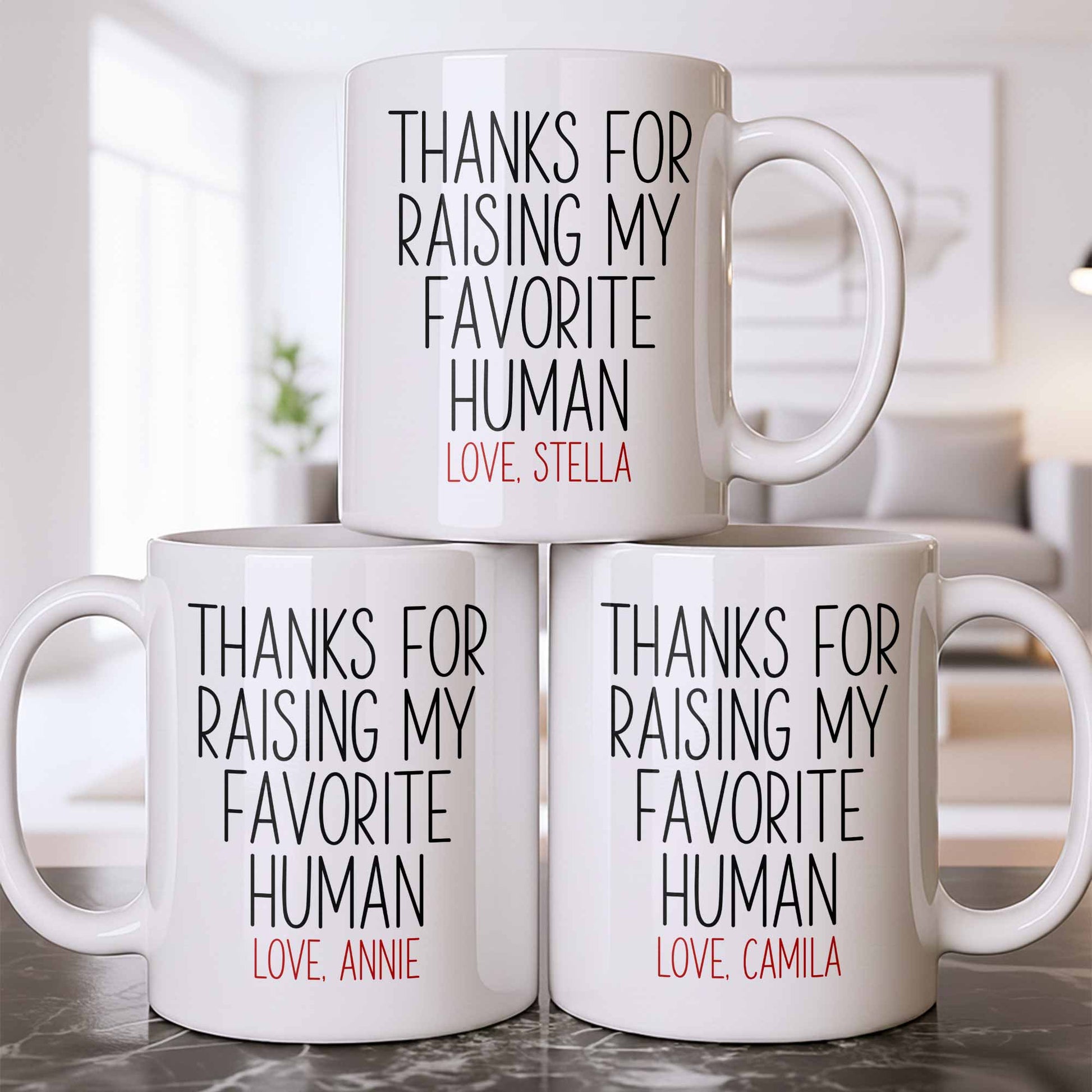 Thanks For Raising My Favorite Human Minimalist Text Design