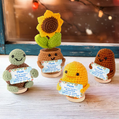 Mom You're Turning This House Into A Home - Crochet Doll With Custom Card - MOM013_CDOLL