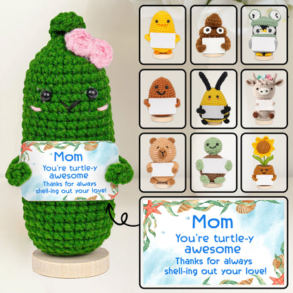 Mom You're Turning This House Into A Home - Crochet Doll With Custom Card - MOM013_CDOLL