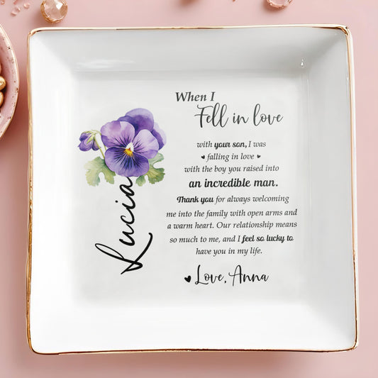 A Heartfelt Message To My Mother-In-Law - Personalized Custom Jewelry Dish - MOM014_SCRD