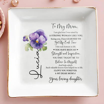 Strong Woman Inspirational Message With Pansy Flower