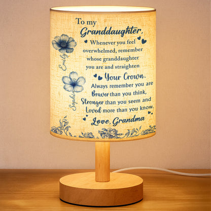 You Are Braver Than You Think With Floral Accents - Personalized Custom Fabric Lamp - MOM020_FLAMP