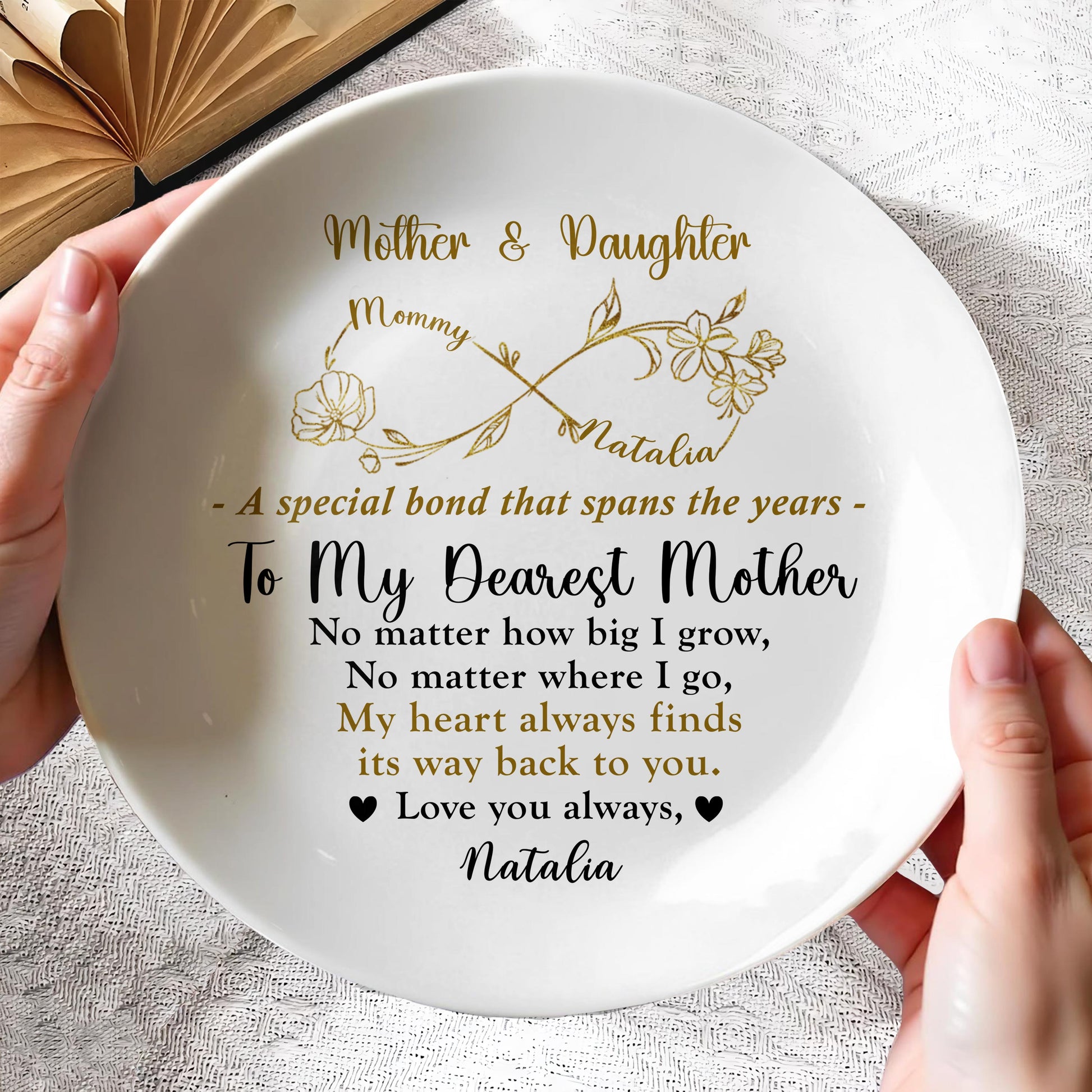 To My Dearest Mother, No Matter How Big I Grow, Flowers And Hearts