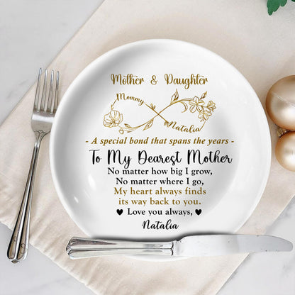 To My Dearest Mother, No Matter How Big I Grow, Flowers And Hearts