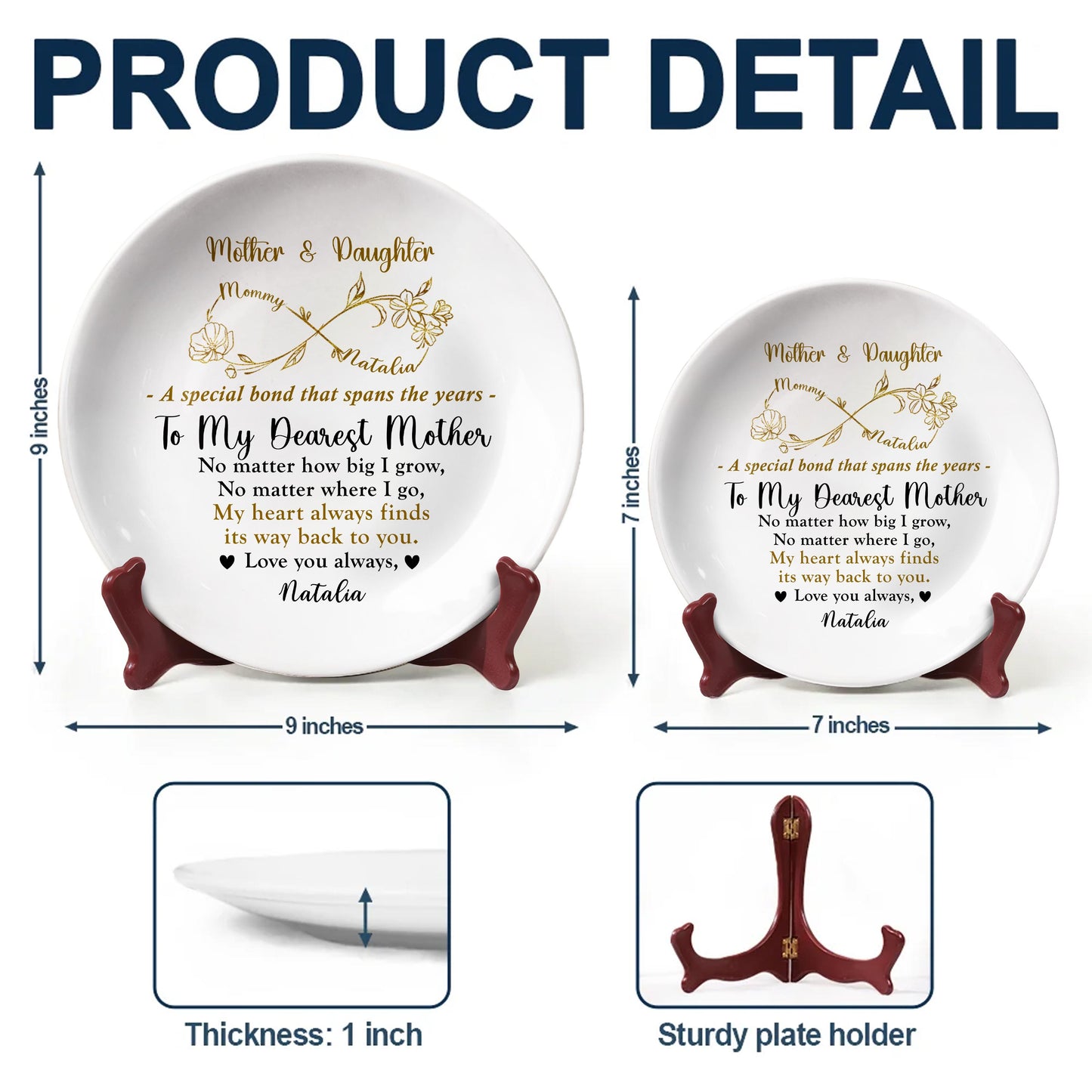 To My Dearest Mother, No Matter How Big I Grow, Flowers And Hearts