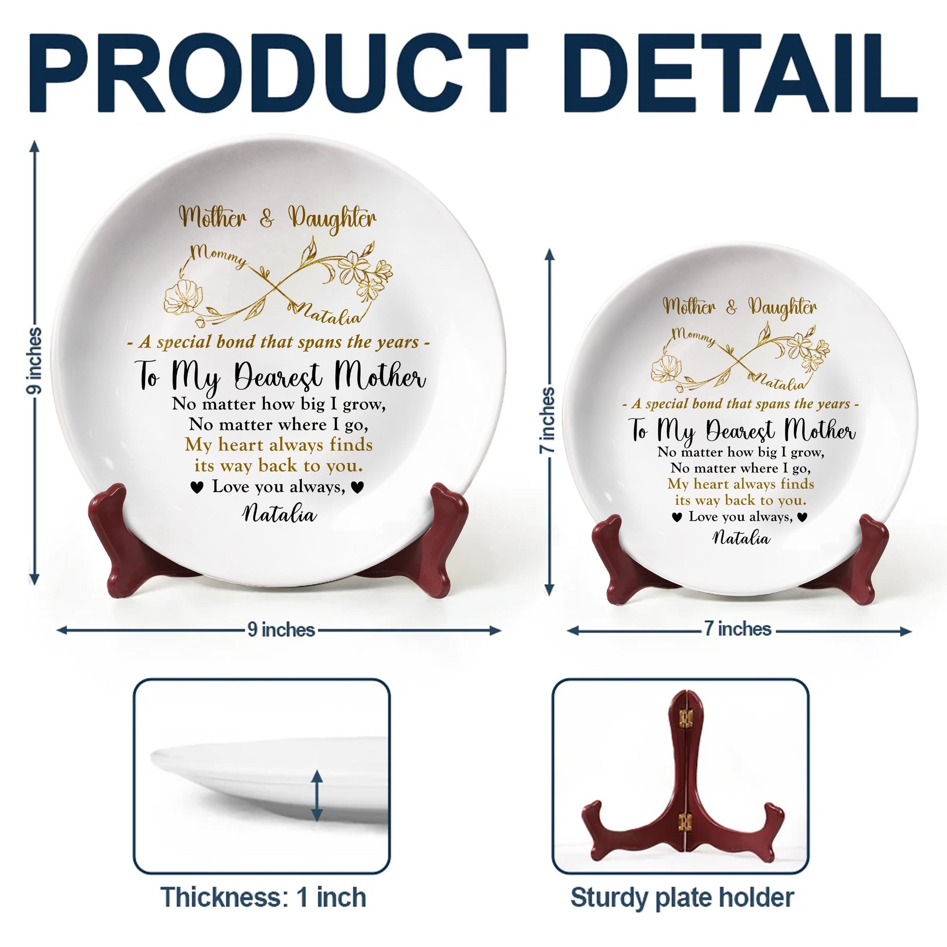 To My Dearest Mother, No Matter How Big I Grow, Flowers And Hearts