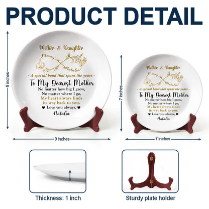 To My Dearest Mother, No Matter How Big I Grow, Flowers And Hearts