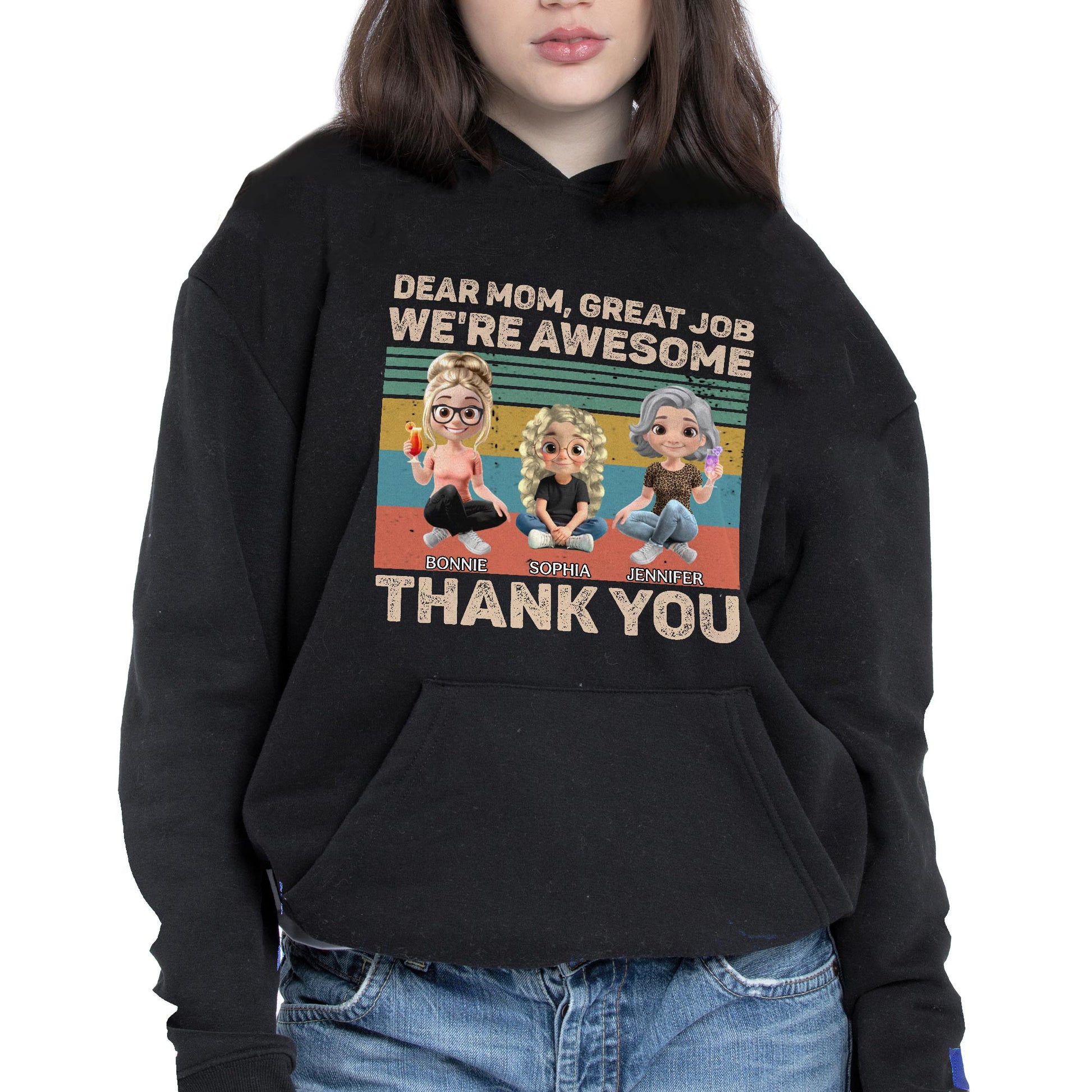 Dear Mom, Great Job We're Awesome Thank You, Cartoon Girls