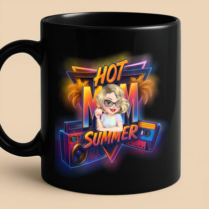 Hot Mom Summer With Palm Trees And Boombox