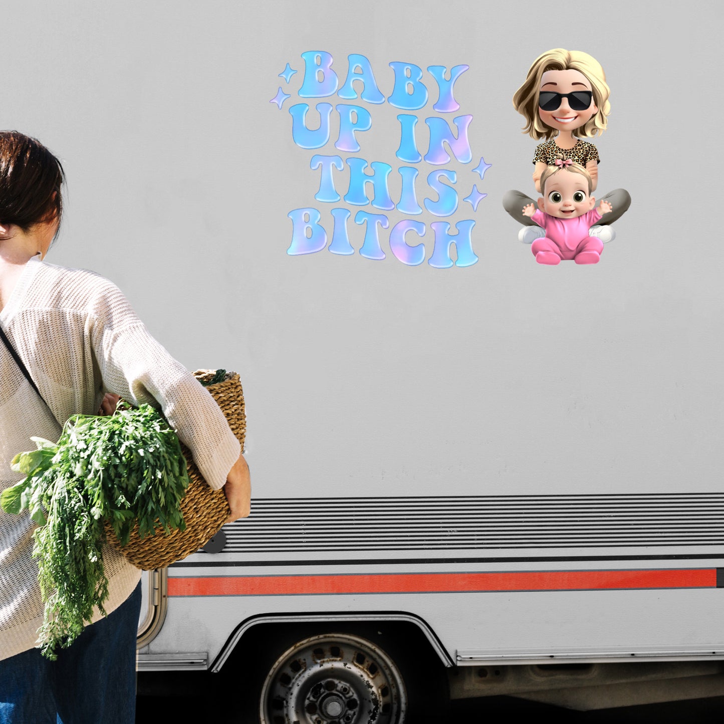 Baby Up In This Decal With Emoji