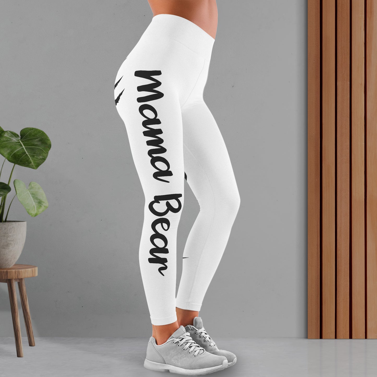 Mama Bear With Cub Silhouettes - Personalized Women Leggings - MOM111_WLEG