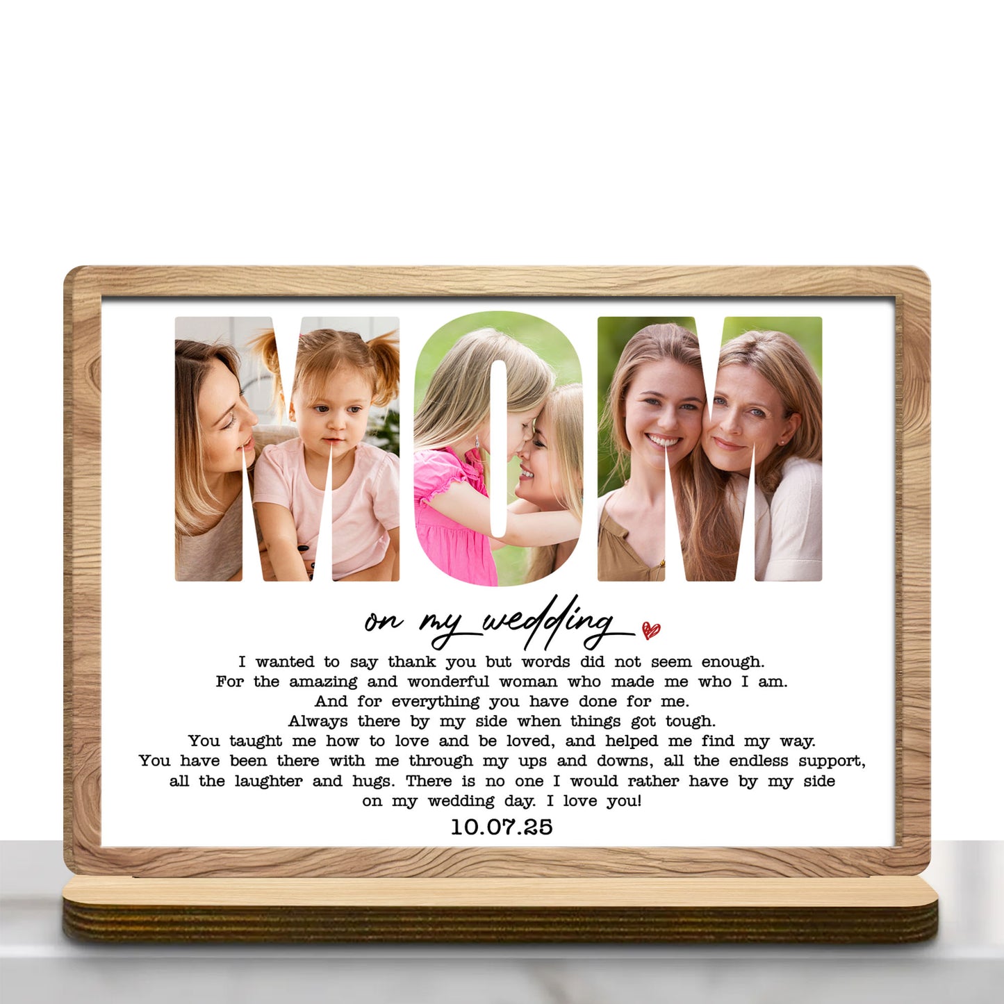 On My Wedding, Heart Design With Personalized Date