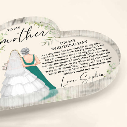 To My Mother On My Wedding Day, Bride and Mother Design