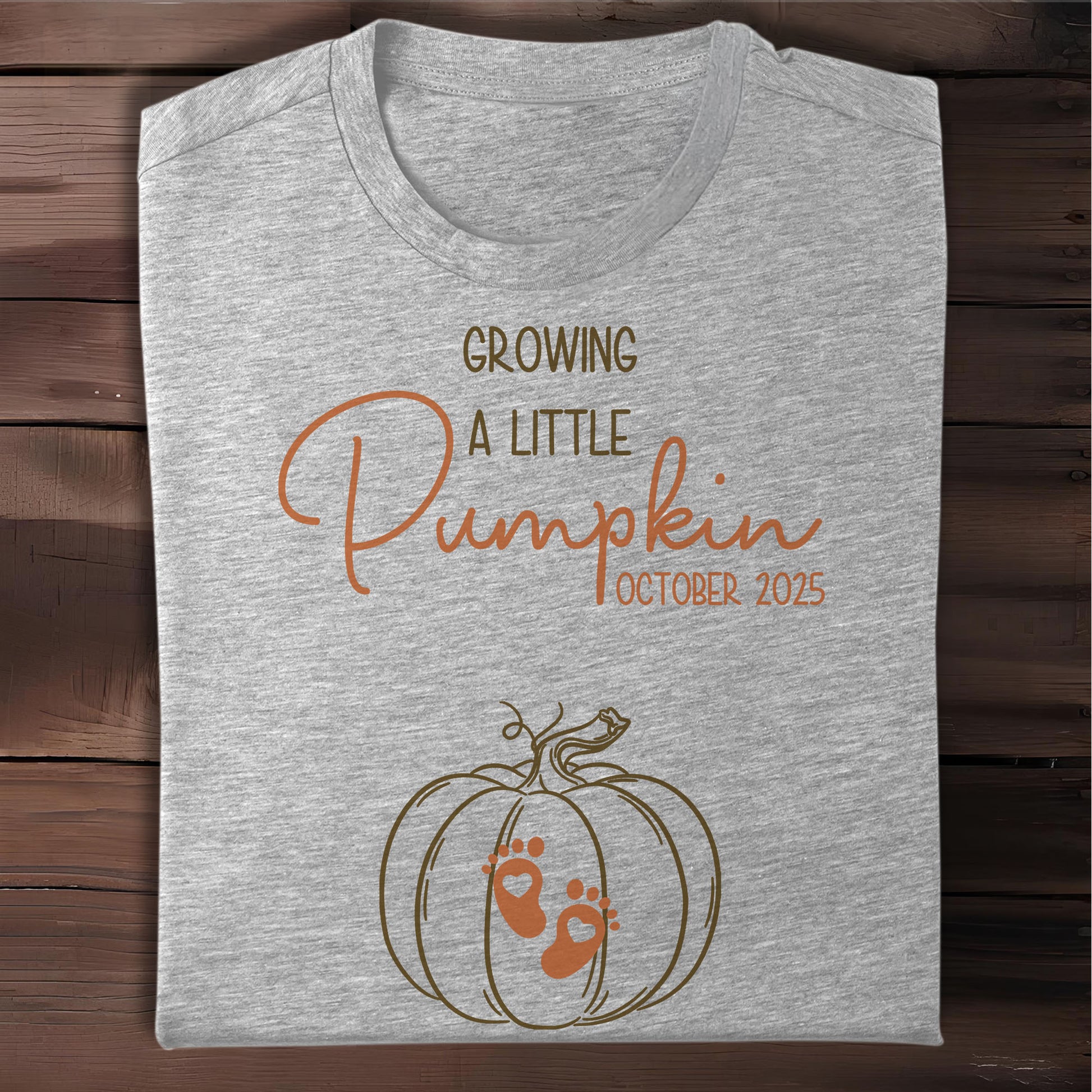 Growing a Little Pumpkin Footprints Design