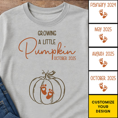 Growing a Little Pumpkin Footprints Design
