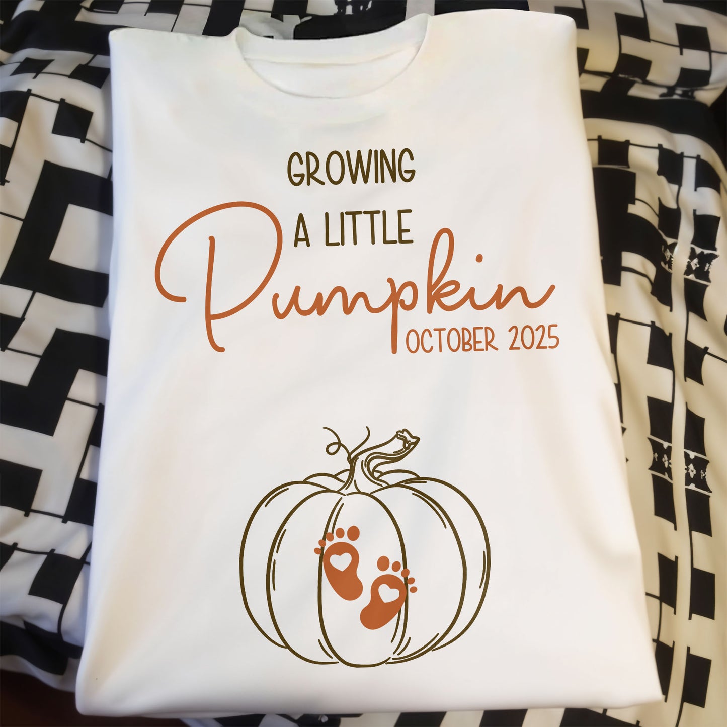 Growing a Little Pumpkin Footprints Design