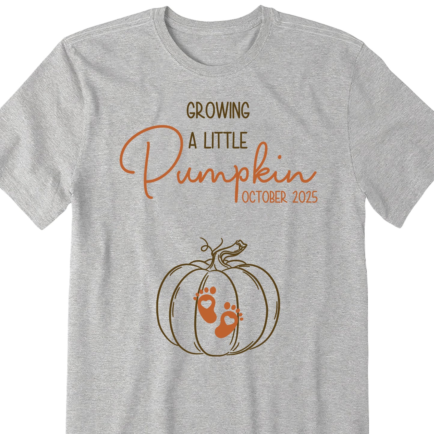 Growing a Little Pumpkin Footprints Design