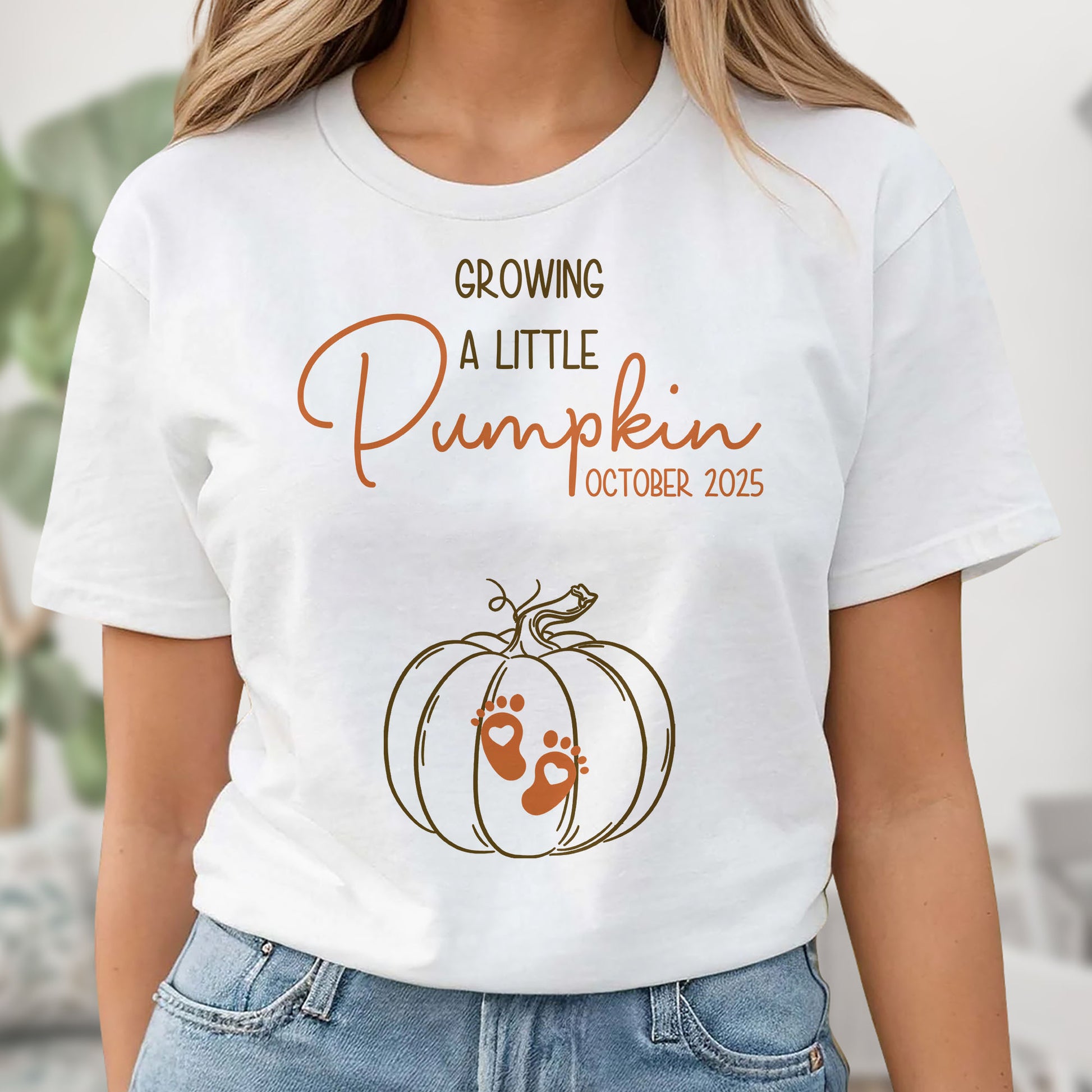 Growing a Little Pumpkin Footprints Design