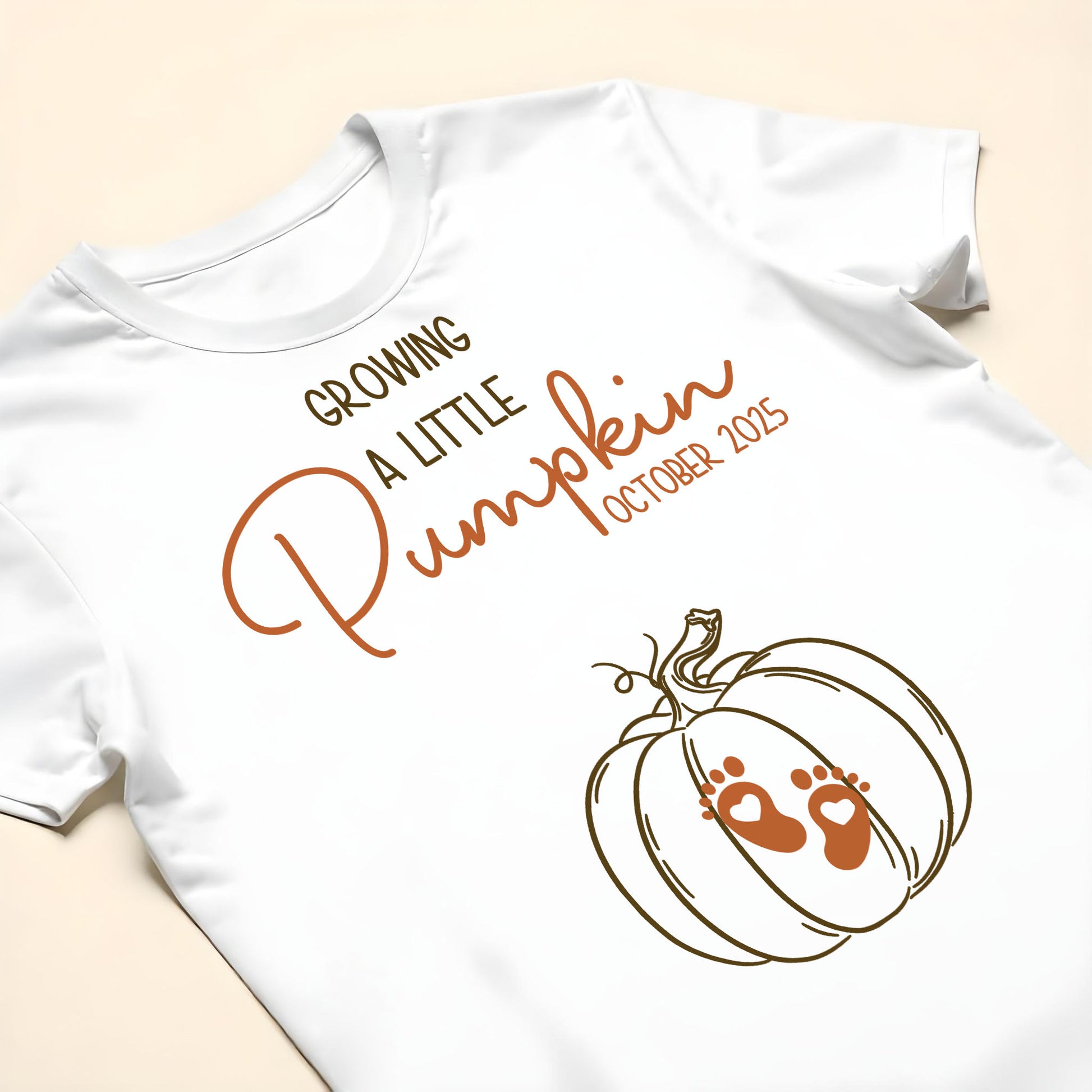 Growing a Little Pumpkin Footprints Design