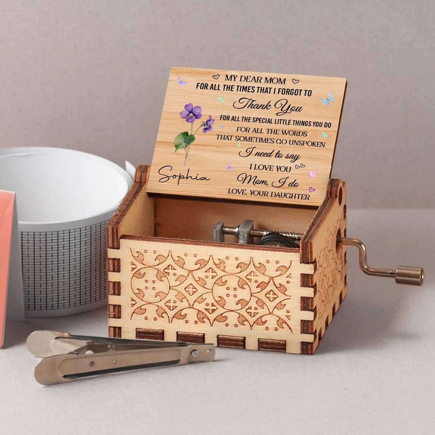 My Dear Mom I Need To Say I Love You Full Of Flowers And Butterflies