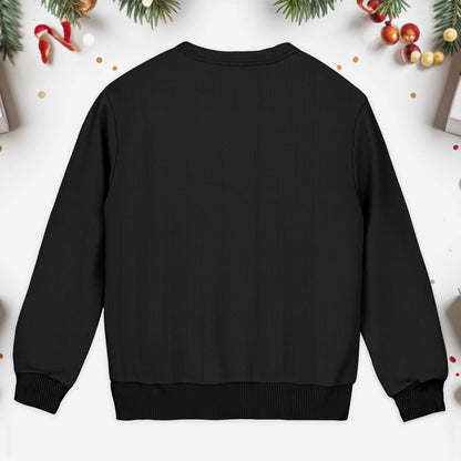 Mama Christmas Sweater With Holly and Reindeer Antlers