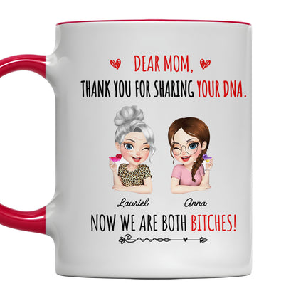 Dear Mom, Thank You For Sharing Your DNA, Cartoon Hearts And Arrows