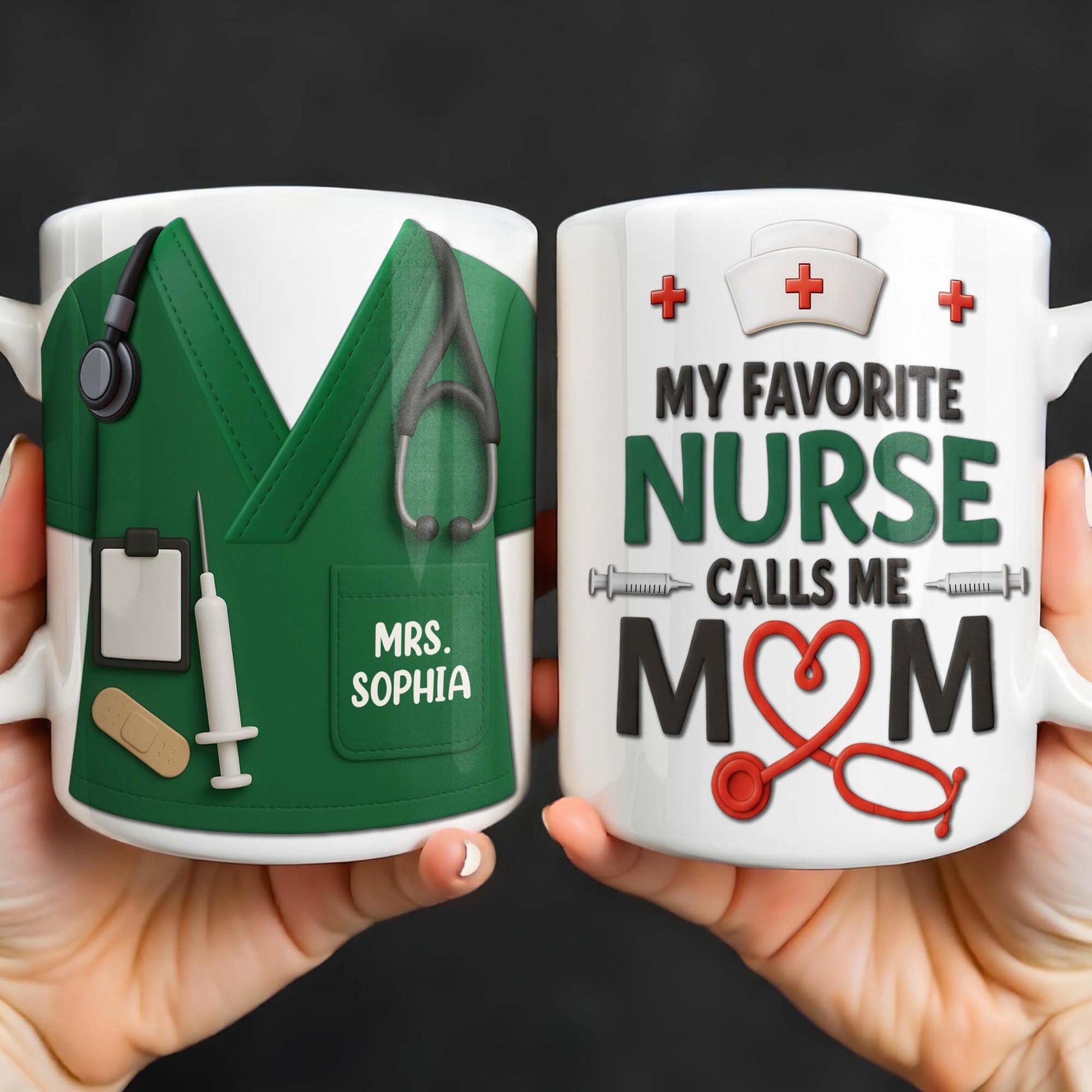 Personalize with Classic Nurse Themes, Stethoscope and Uniform