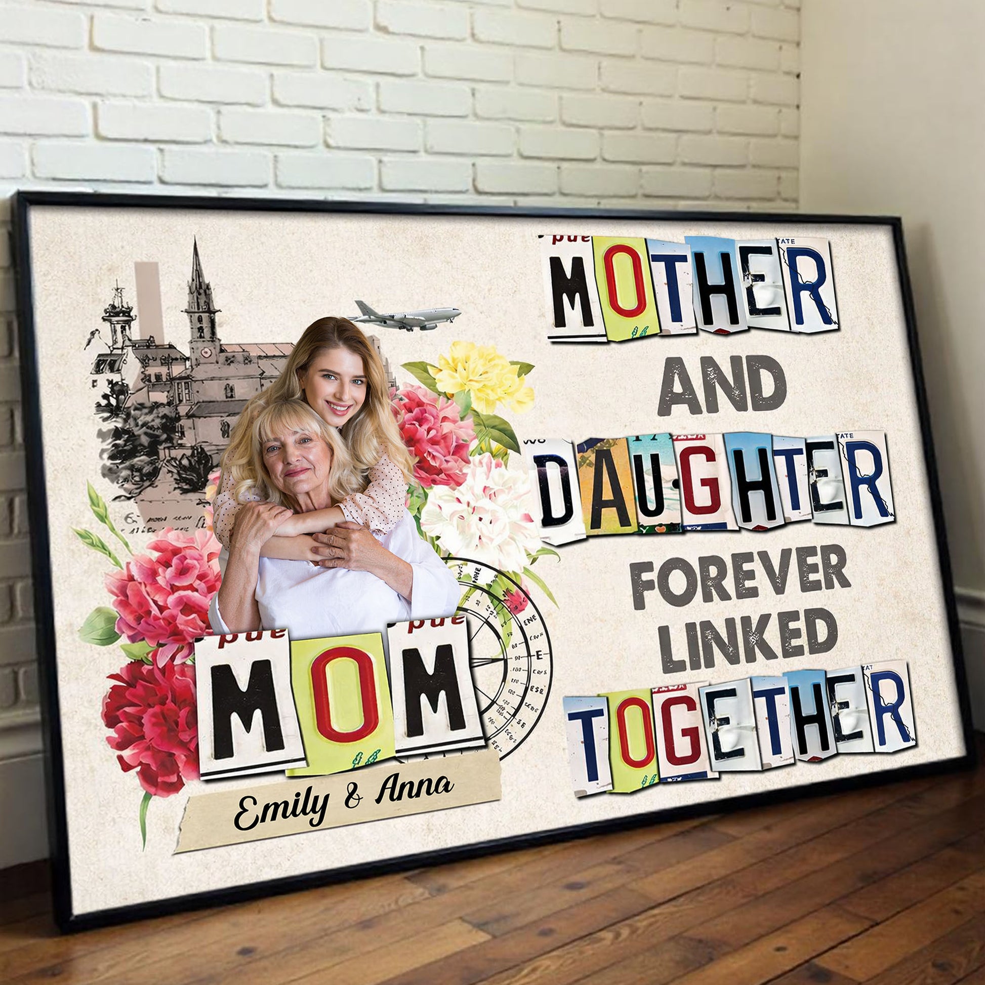 Mother And Daughter Forever Linked Together With Flowers