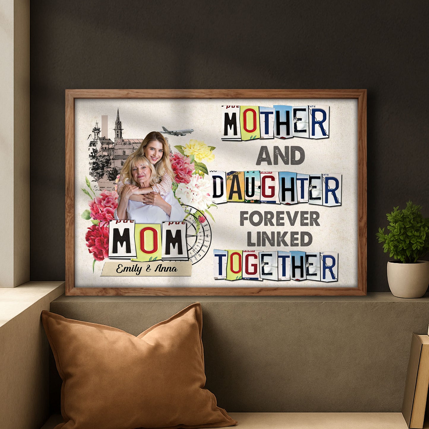 Mother And Daughter Forever Linked Together With Flowers
