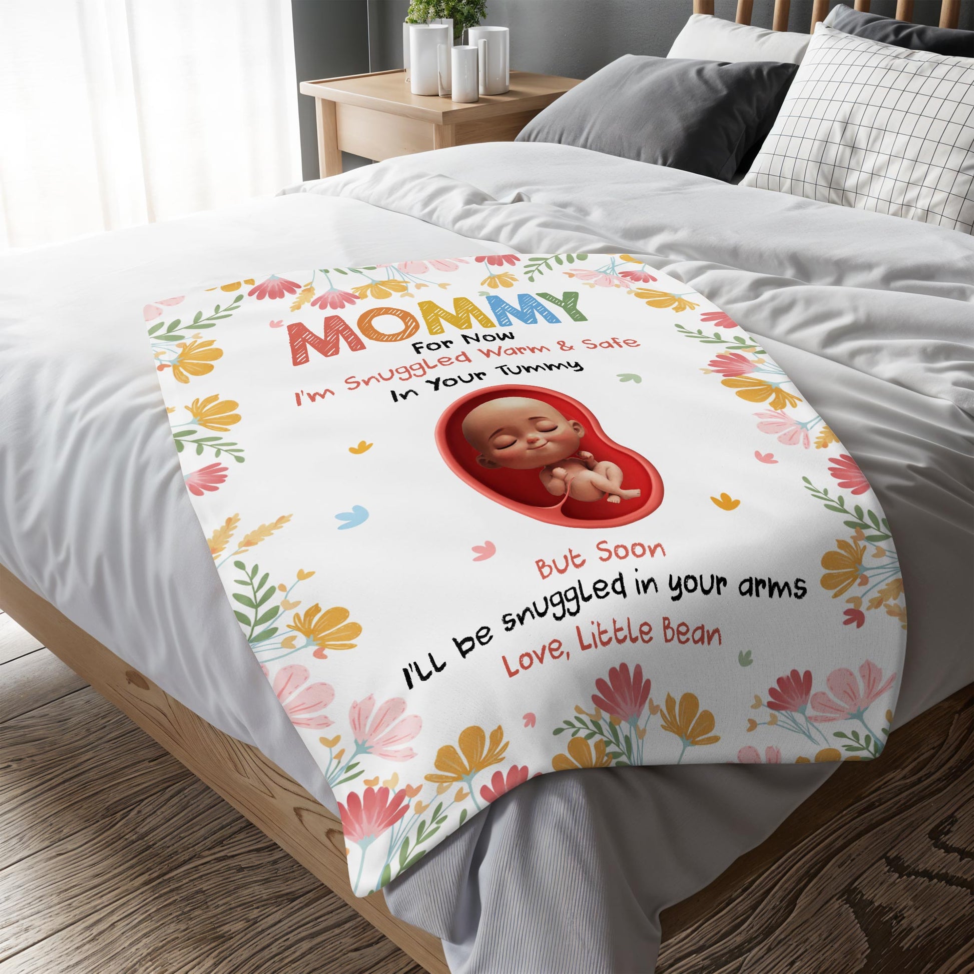 Snuggled Warm And Safe, Love Little Bean