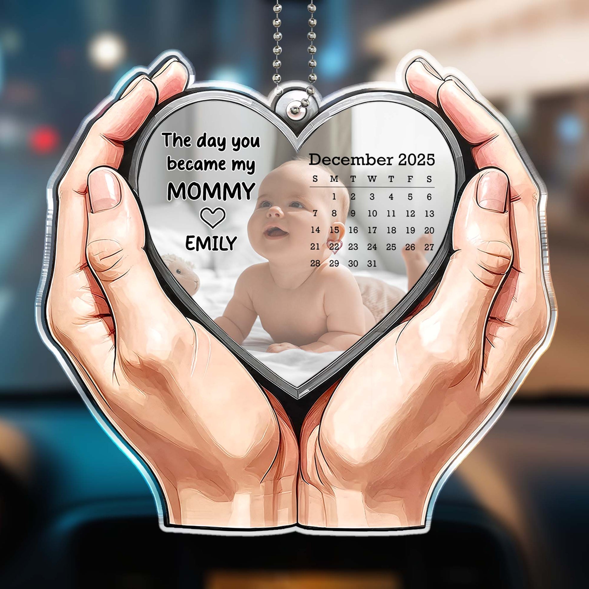 The Day You Became My Mommy, Hands Holding Heart Calendar