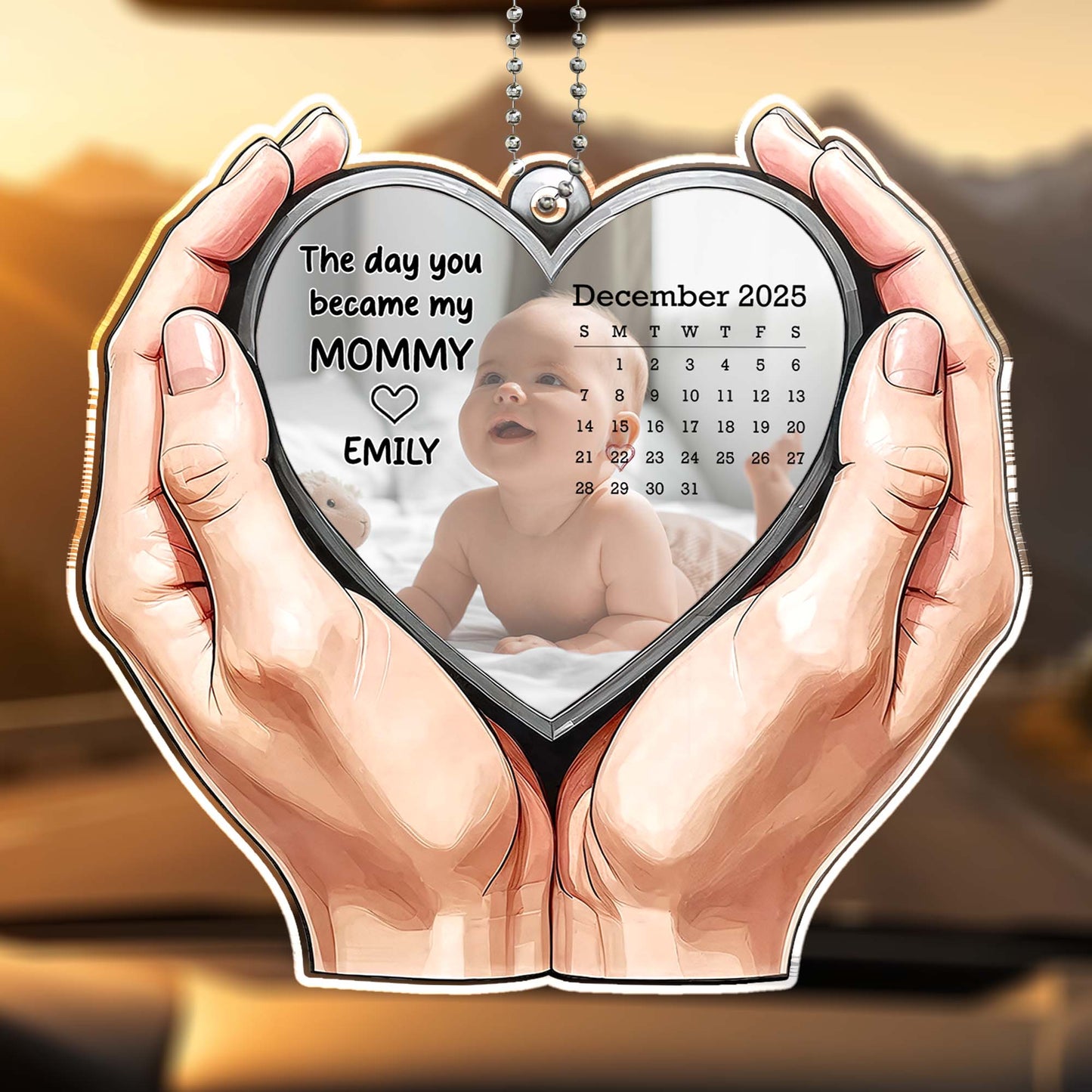 The Day You Became My Mommy, Hands Holding Heart Calendar