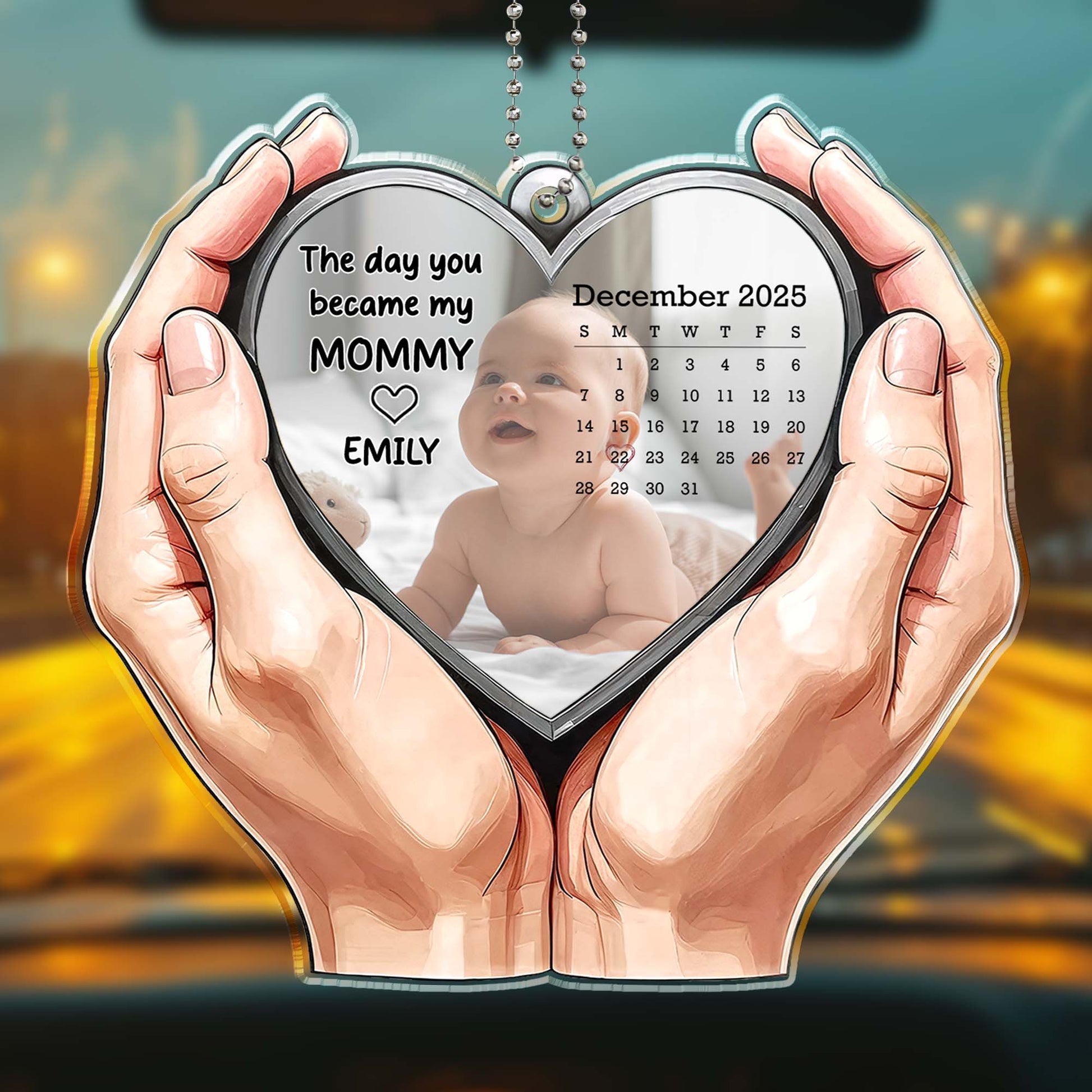 The Day You Became My Mommy, Hands Holding Heart Calendar