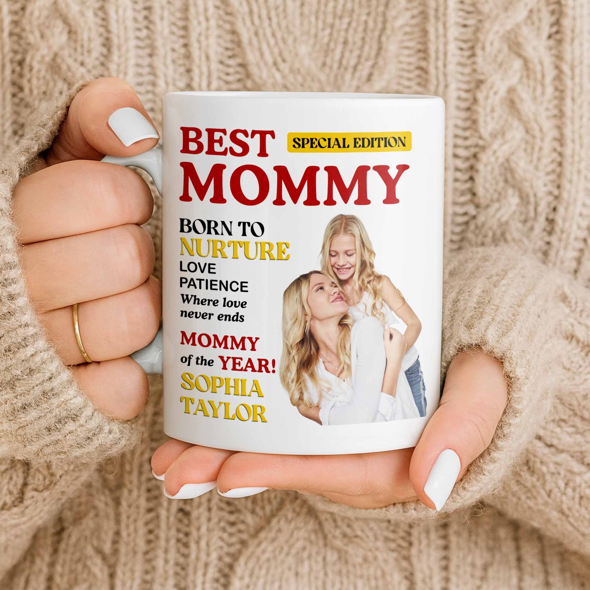 Best Mommy Born To Nurture Love Patience