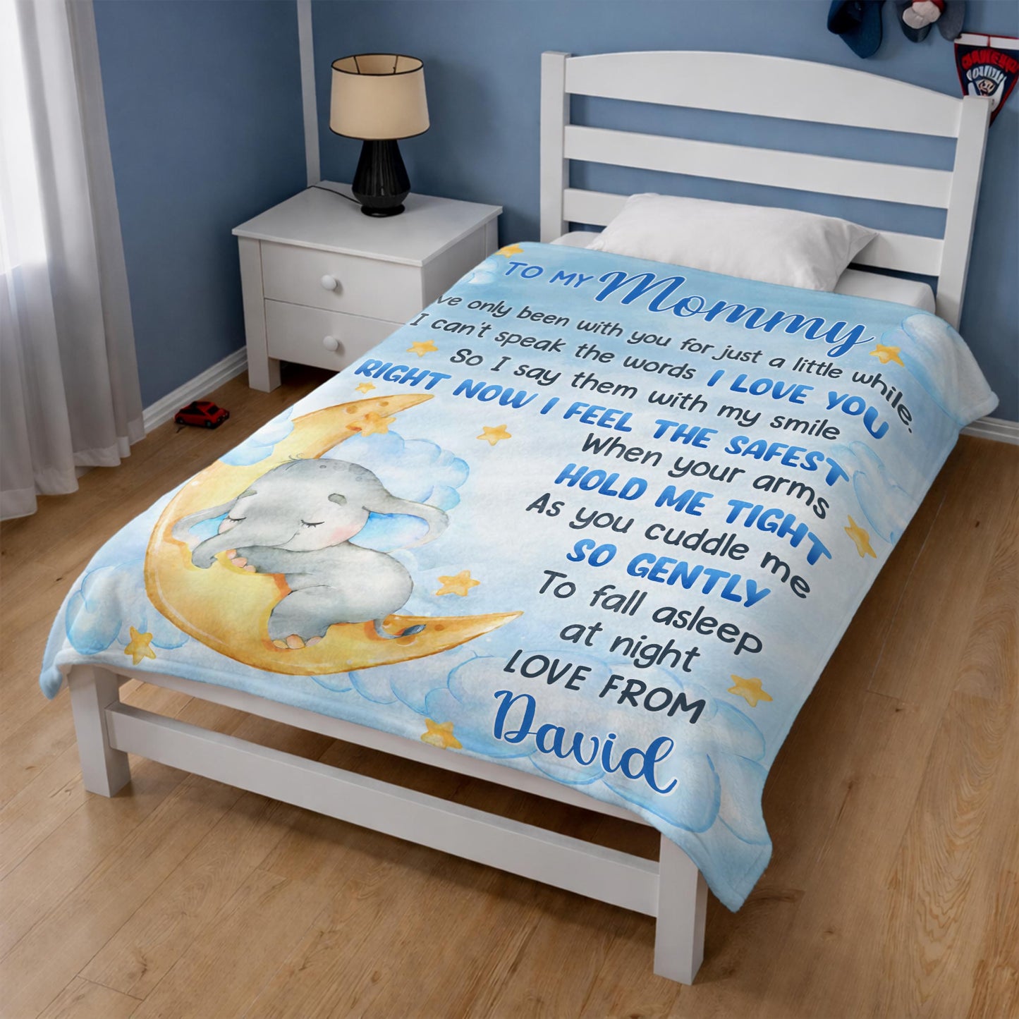 To My Mommy, Elephant And Moon Design