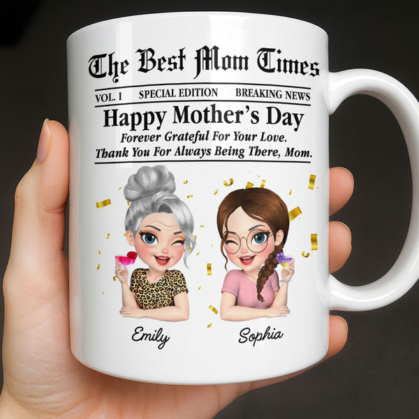 Happy Mother's Day Thank You Mom Newspaper Cartoon