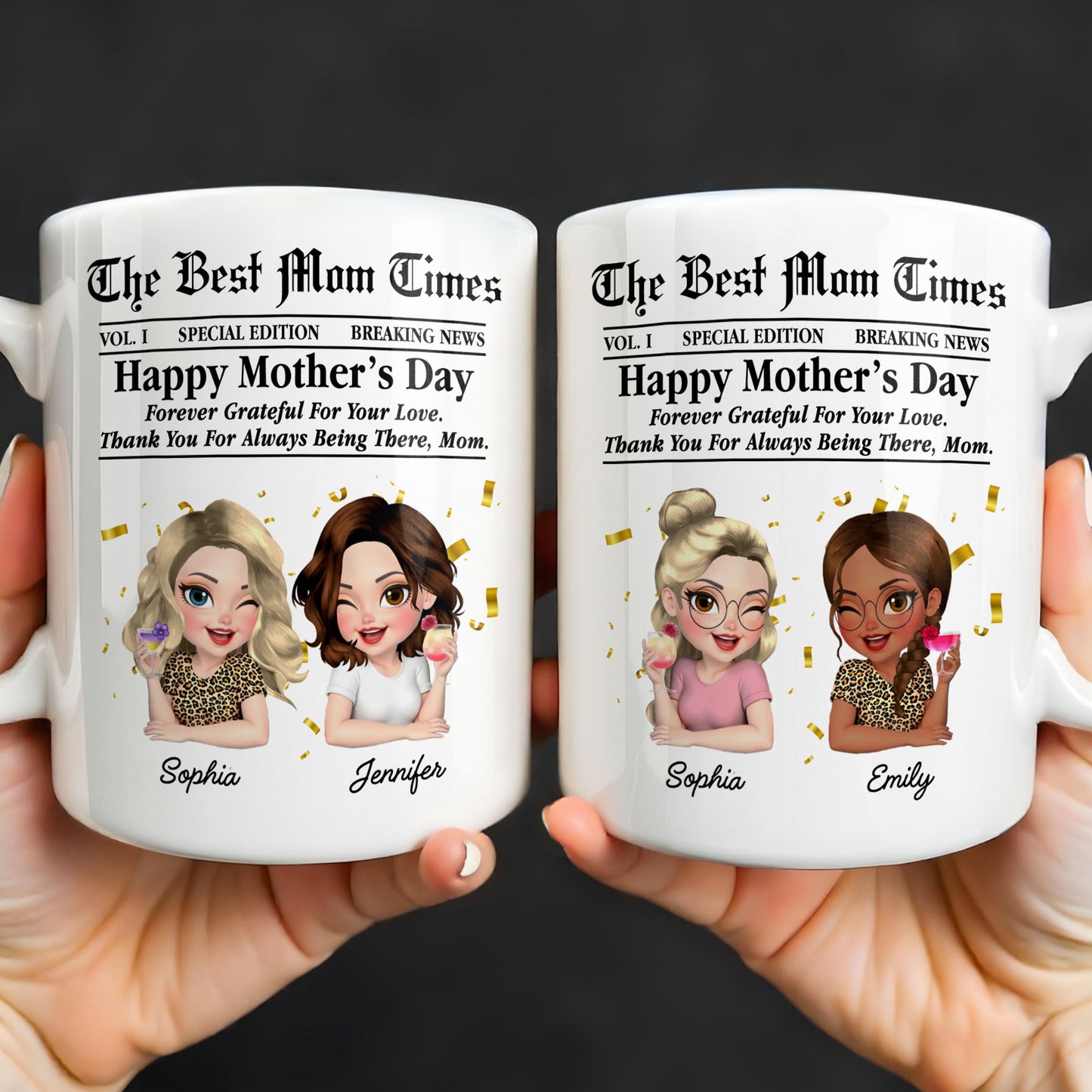 Happy Mother's Day Thank You Mom Newspaper Cartoon