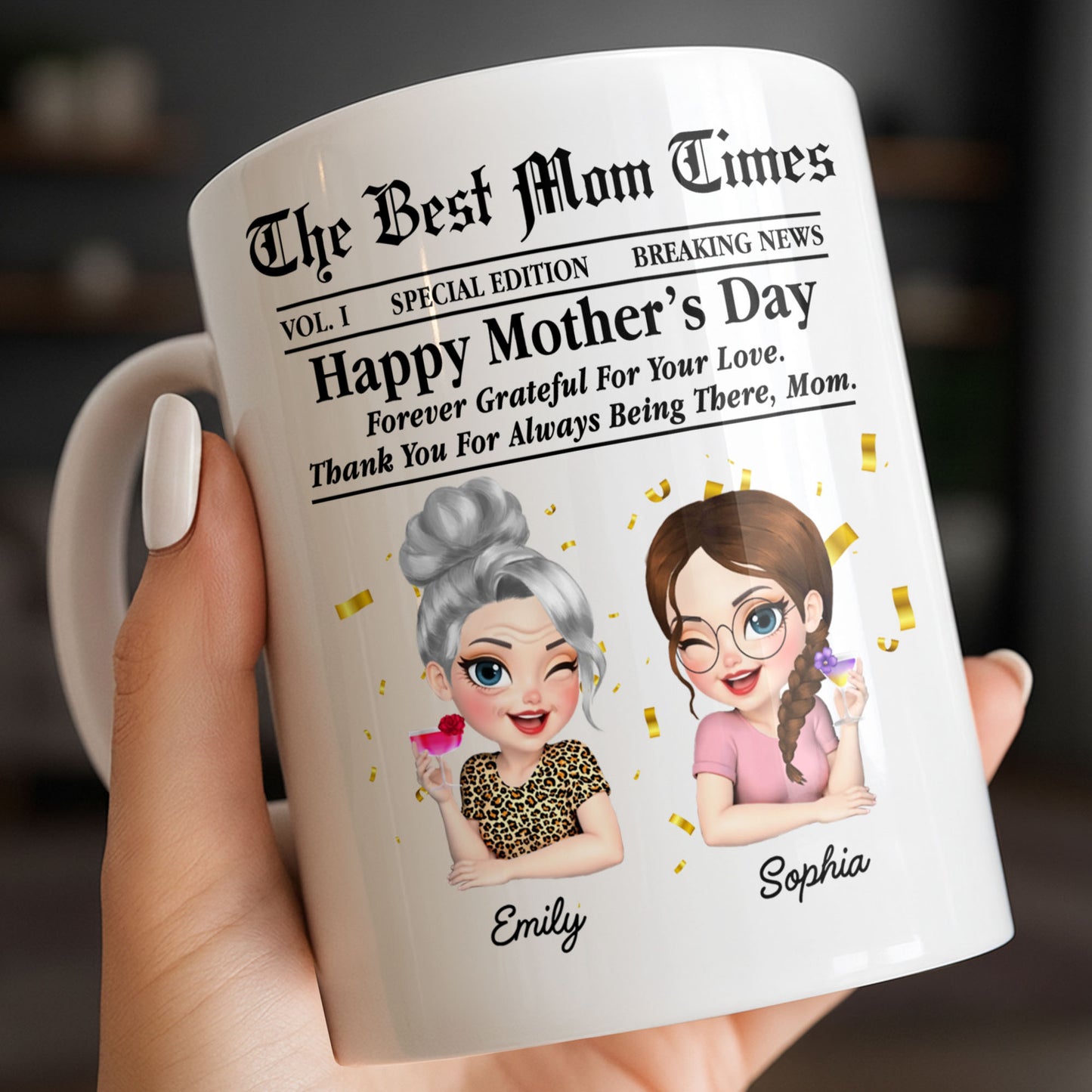 Happy Mother's Day Thank You Mom Newspaper Cartoon